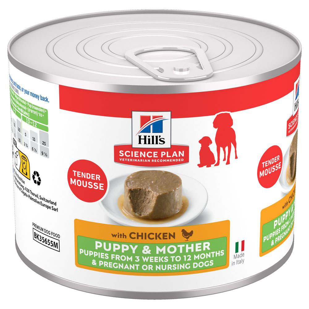 24x 200g Hill’s Science Plan Puppy & Mother Tender Mousse kip hondenvoer nat