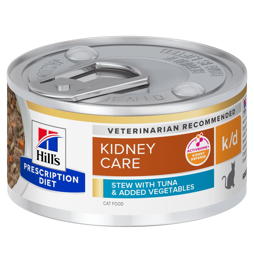 96 x 82 g Hill’s Prescription Diet Feline k/d met tonijn en groente nat kattenvoer
