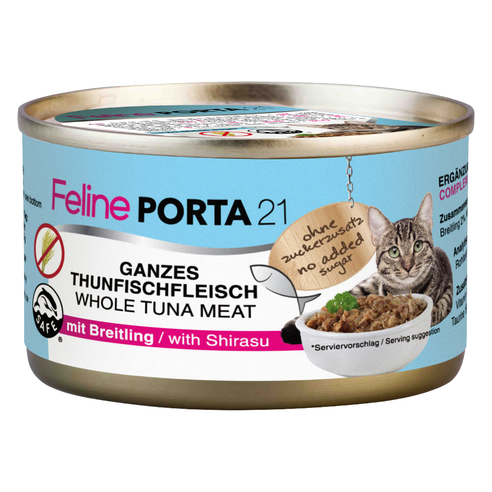 6x90g Feline Tonijn met Garnalen Porta 21 Kattenvoer