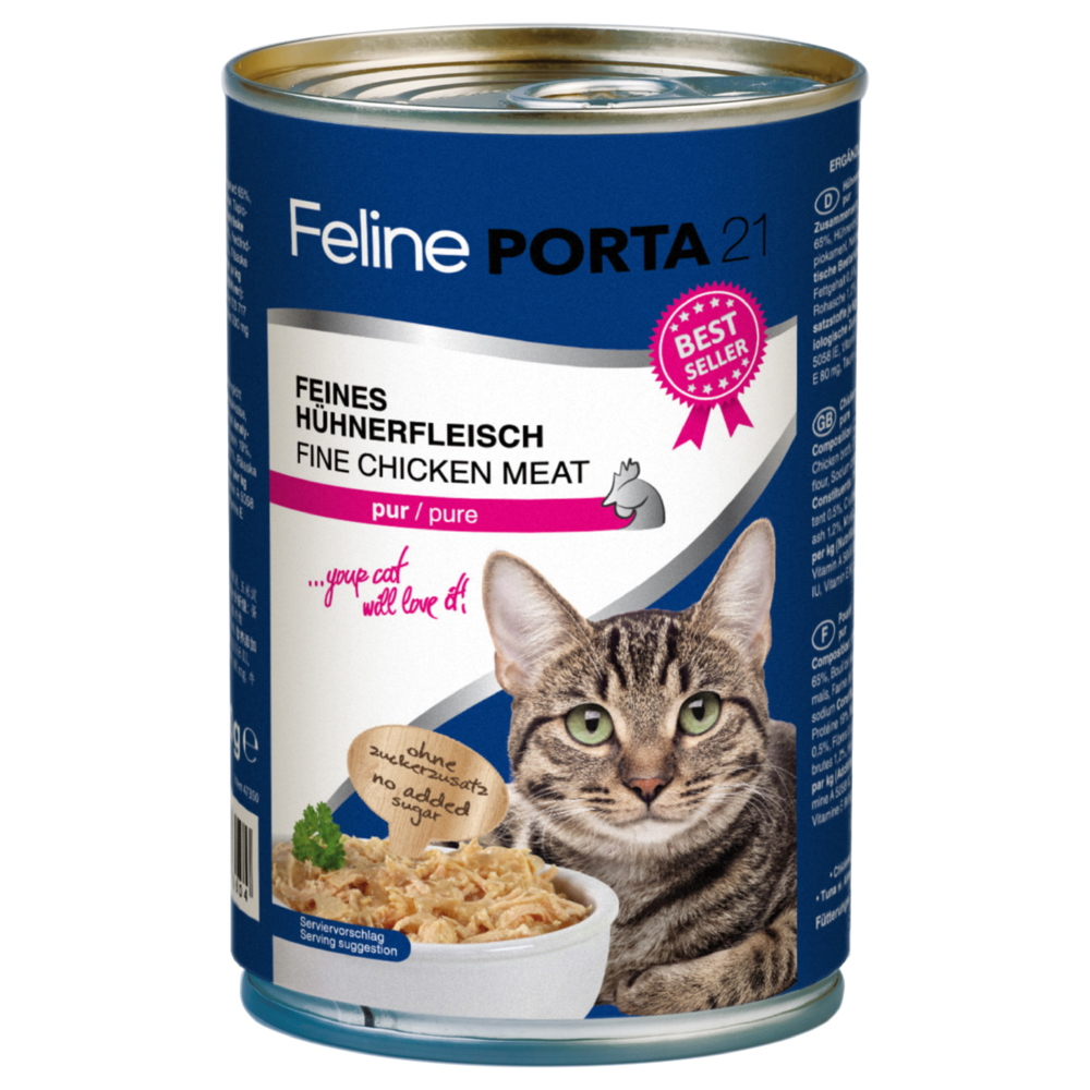 6x400g Feline Kip Puur Porta 21 Kattenvoer