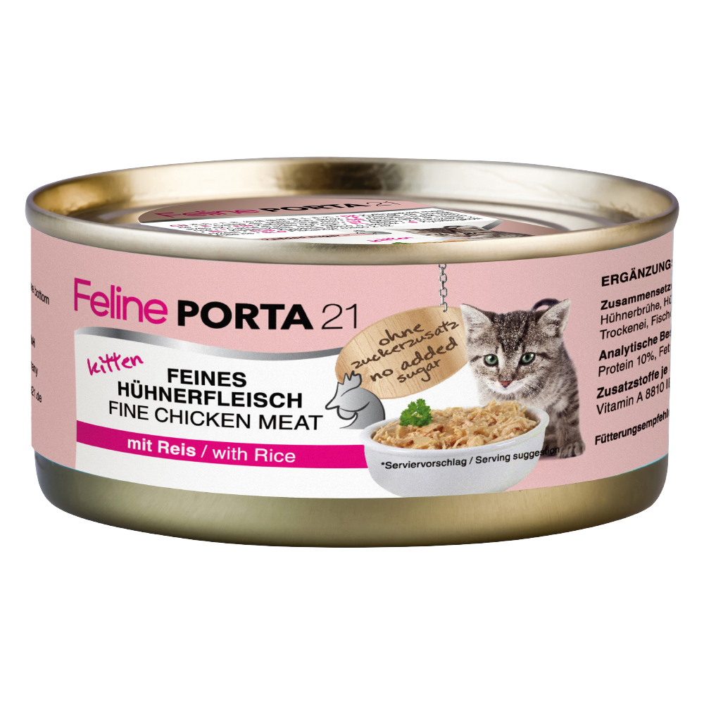 Feline Porta 21 Kattenvoer 6 x 156 g – Kitten Kip