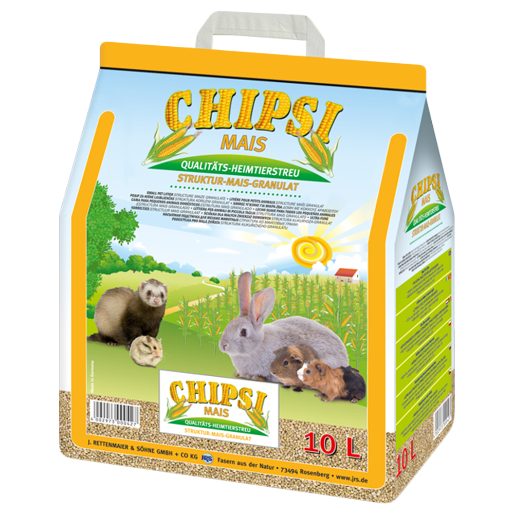 Chipsi Maïs-Granulaat – Dubbelpak: 2 x 10 l