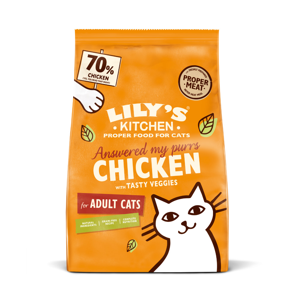 2x800g Lily’s Kitchen Delicious Chicken Complete Adult Dry Kattenvoer