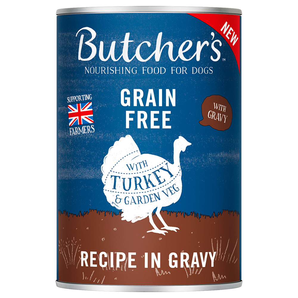 24x 400g Butcher’s Original Graanvrij met kalkoen in saus Nat Hondenvoer