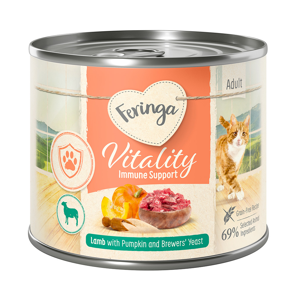 12x200g Feringa Vitality Immune Immune – Lam natvoer voor katten