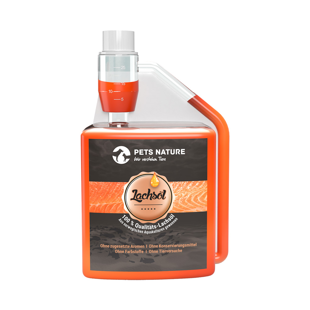 2 x 500 ml Pets Nature Zalmolie voor honden