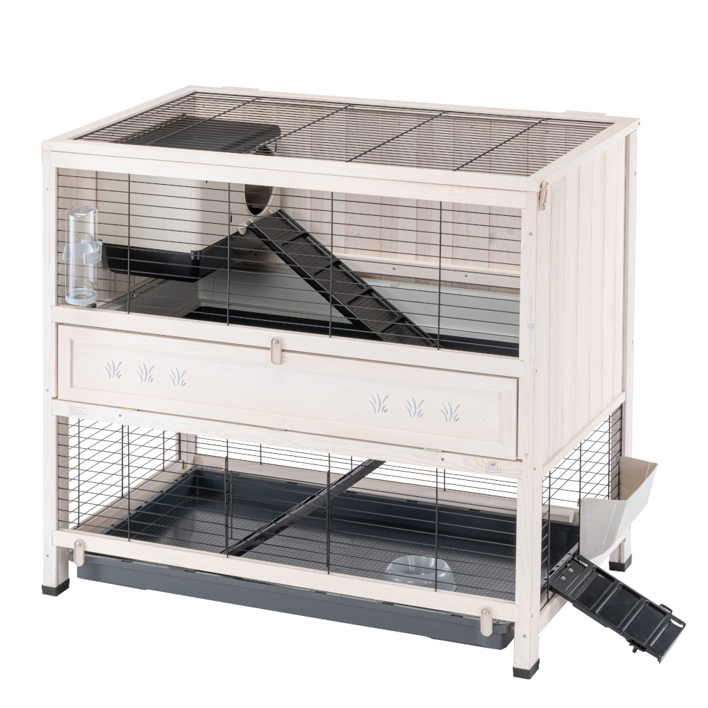 Ferplast Plastic Kooi Indoor Home – Wit: L 107,5 x B 67,5 x H 102 cm