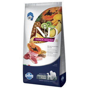 2x10kg N&D Dog Tropical Selection Adult Medium/Maxi met lam droogvoer voor honden