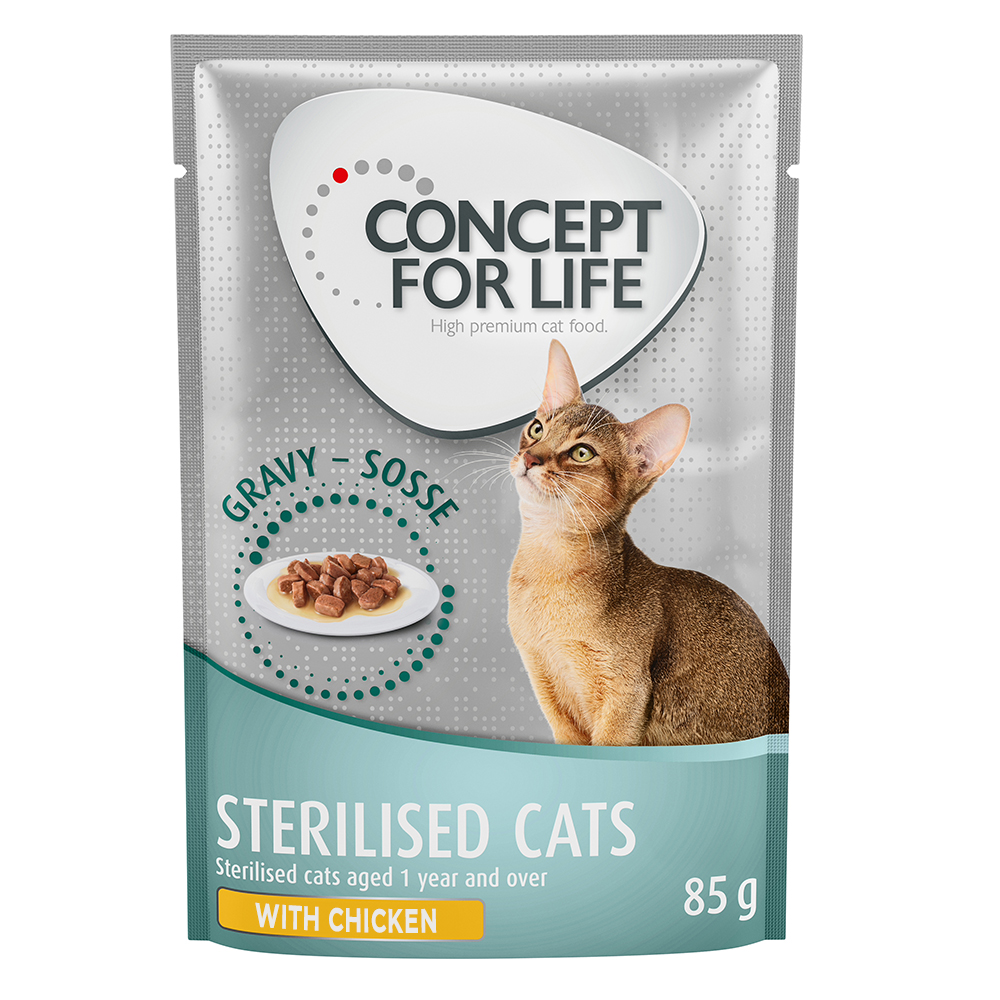 Concept for Life Sterilised Cats met Kip – in Saus  – 85 g