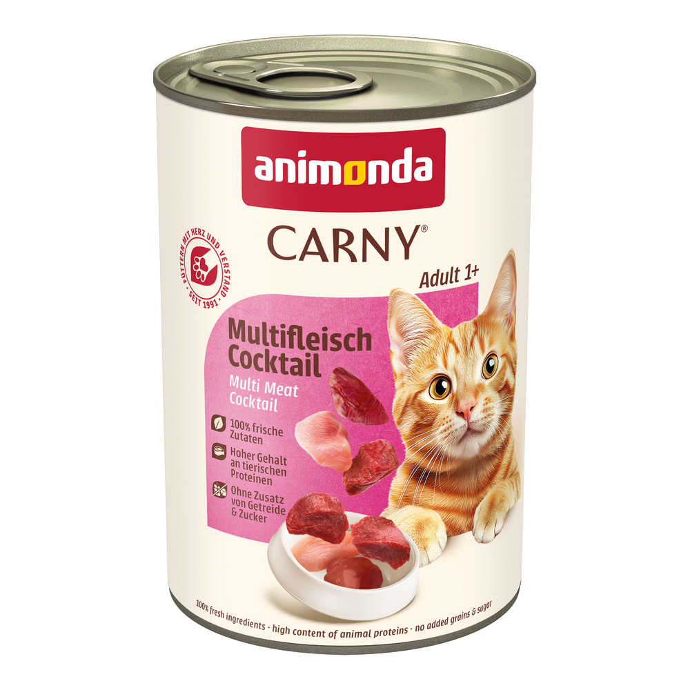 6x400g Adult Multivlees-Cocktail animonda Carny Kattenvoer