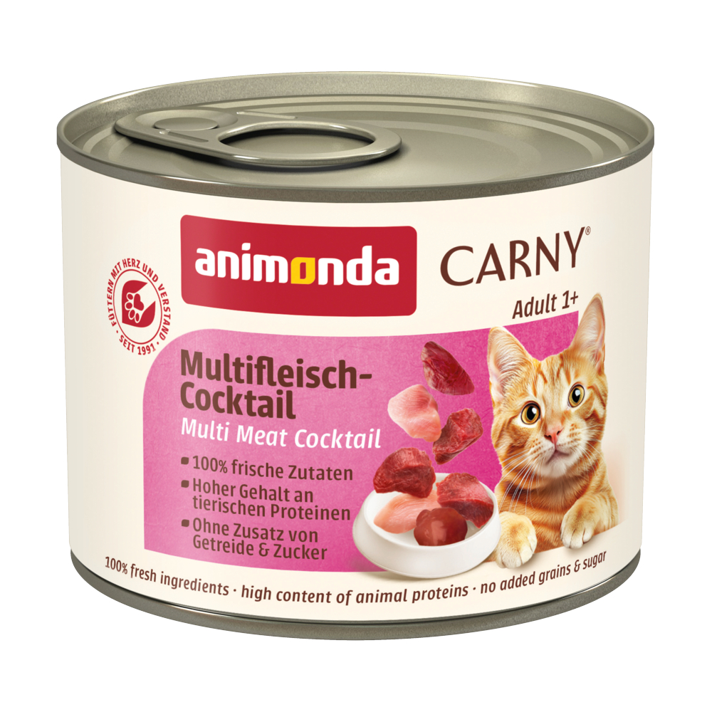 6x200g Adult Multivlees-Cocktail Animonda Carny Kattenvoer
