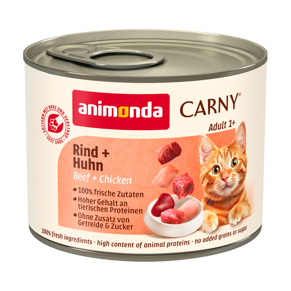 12x200g Adult Rund & Kip Animonda Carny Kattenvoer