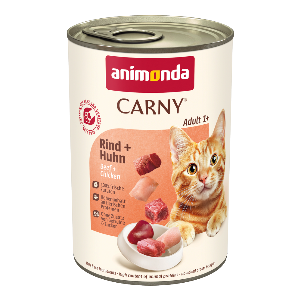 animonda Carny Adult 6 x 400 g Kattenvoer – rund & kip