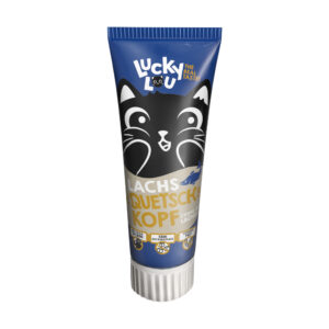 Voordeelpakket: 2x 75g Lucky Lou Tube met Zalm om in te knijpen Kattensnacks