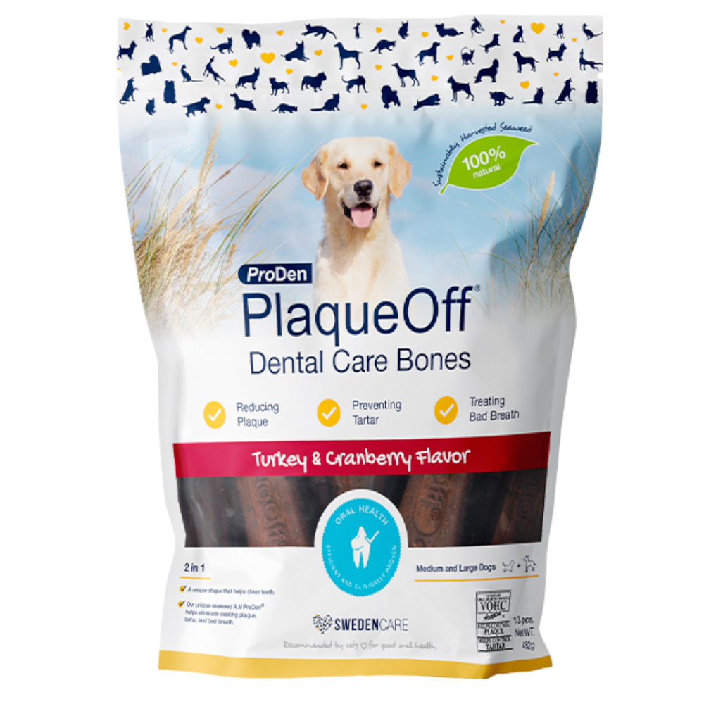 ProDen PlaqueOff Dental Care Botten – Kalkoen (482 g)