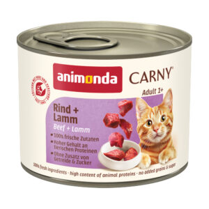 animonda Carny Adult 6 x 200 g Kattenvoer – Rund & Lam
