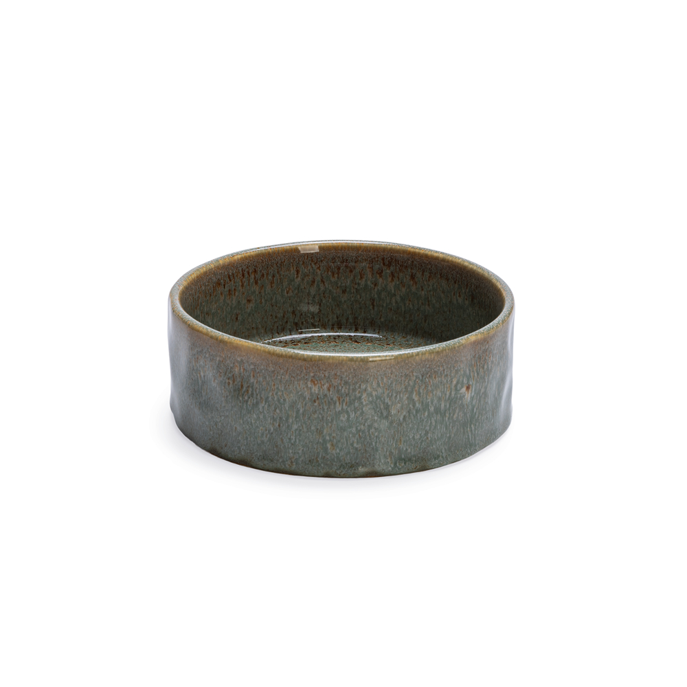 2x 800ml, Ø16x 6cm Designed by Lotte keramische hondenbak, groen