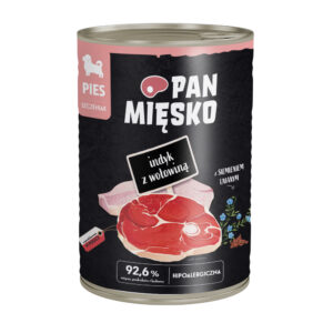 Voordeelpakket: 24x400g Pan Mięsko Dog Puppy kalkoen met rund natvoer voor honden