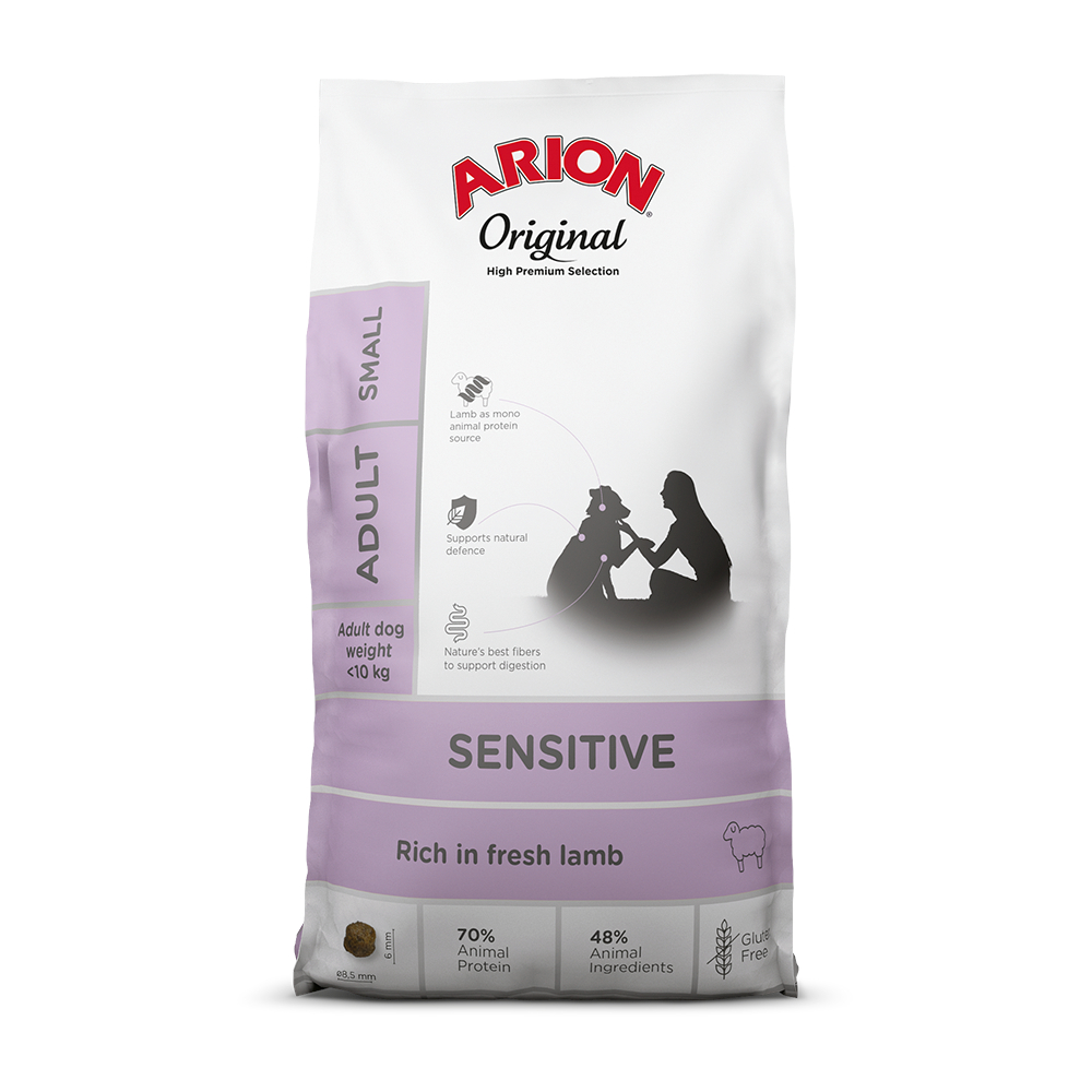 2×7,0 kg Arion Original Adult Small Breed Lam & Rijst hondenvoer droog