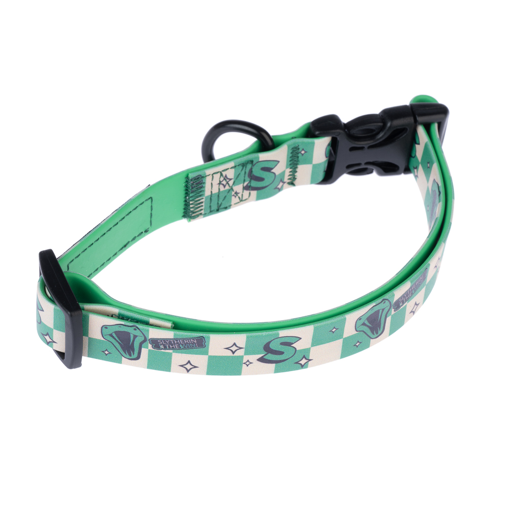 Harry Potter halsband Slytherin, groen maat S: 25 – 36 cm nekomtrek, 20 mm brede Hond