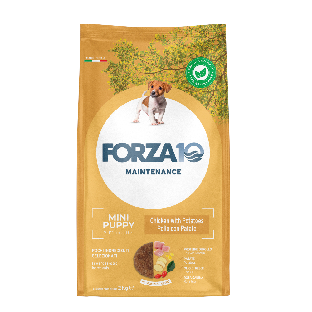 2kg Forza10 Maintenance Mini Puppy kip met aardappelen droog hondenvoer