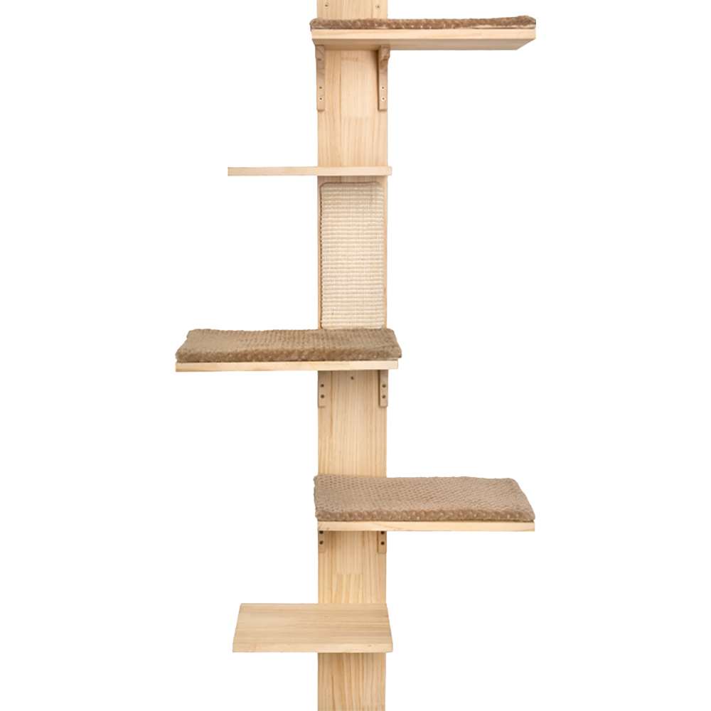 Kerbl Pet Houten muurkrabpaal voor katten natuur/grijs