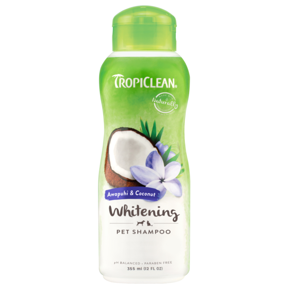 Voordeelpakket: 2x355ml TropiClean Awapuhi Kokosnoot Whitening Shampoo voor huisdieren