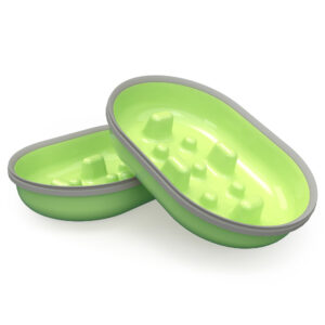 SureFeed Microchip Voerautomaat – 2x SureFeed vervangingskommen voor Slow-Feeding, 375 ml, groen