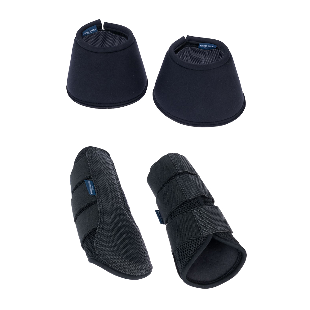Voordeelset: Nomad Tales Set Laarzen & Hoefschoenen, zwart maat XL Paard