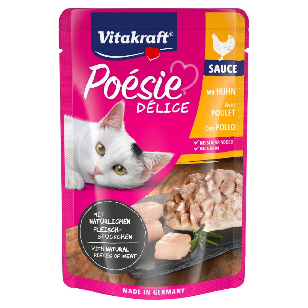 23x85g Vitakraft Poésie Délice Kip natvoer voor katten