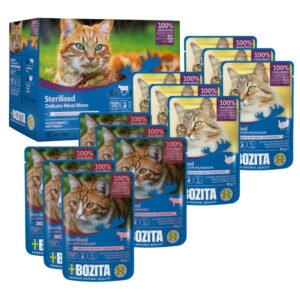 Bozita Hapjes in Gelei Gesteriliseerd 12 x 85 g – Mixpakket vleesmenu