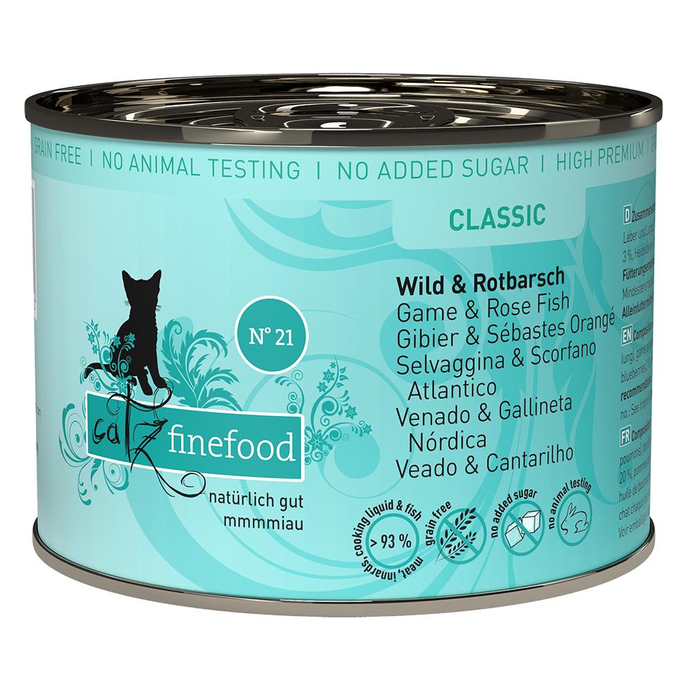 Voordeelpakket catz finefood 12 x 200 g – Wild & Roodbaars