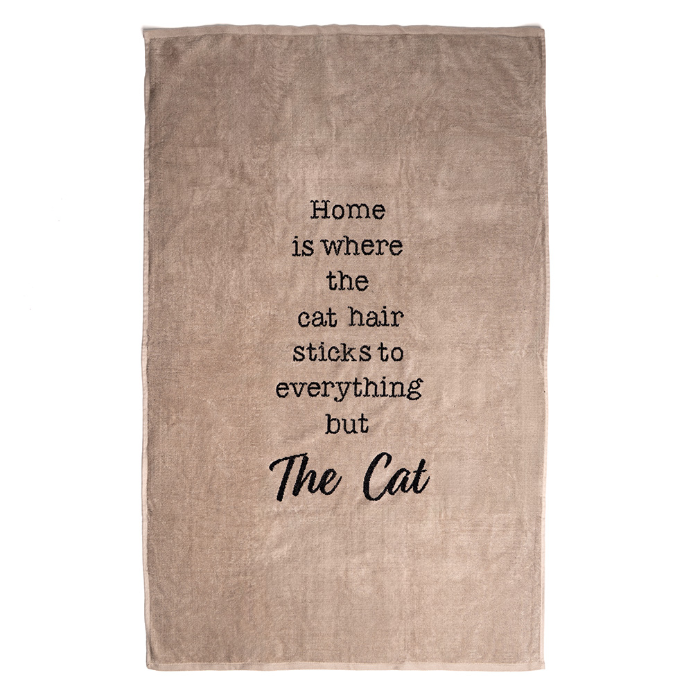 TIAKI badhanddoek “Home” voor katten 140x90cm voor kattenliefhebbers