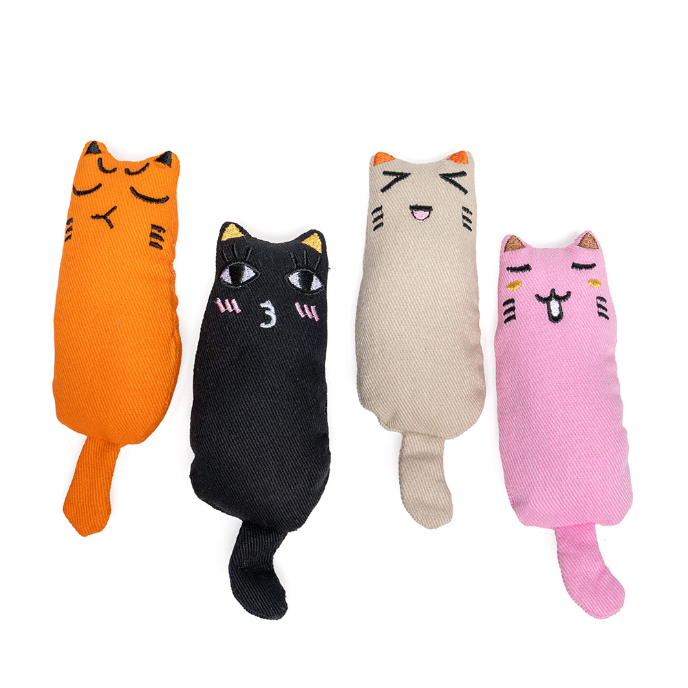 4-delige zooplus Basics kattenspeelset Kitty met kattenkruid