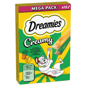 Dreamies Creamy Snacks – Catnip & Kaas (12 x 10 g)