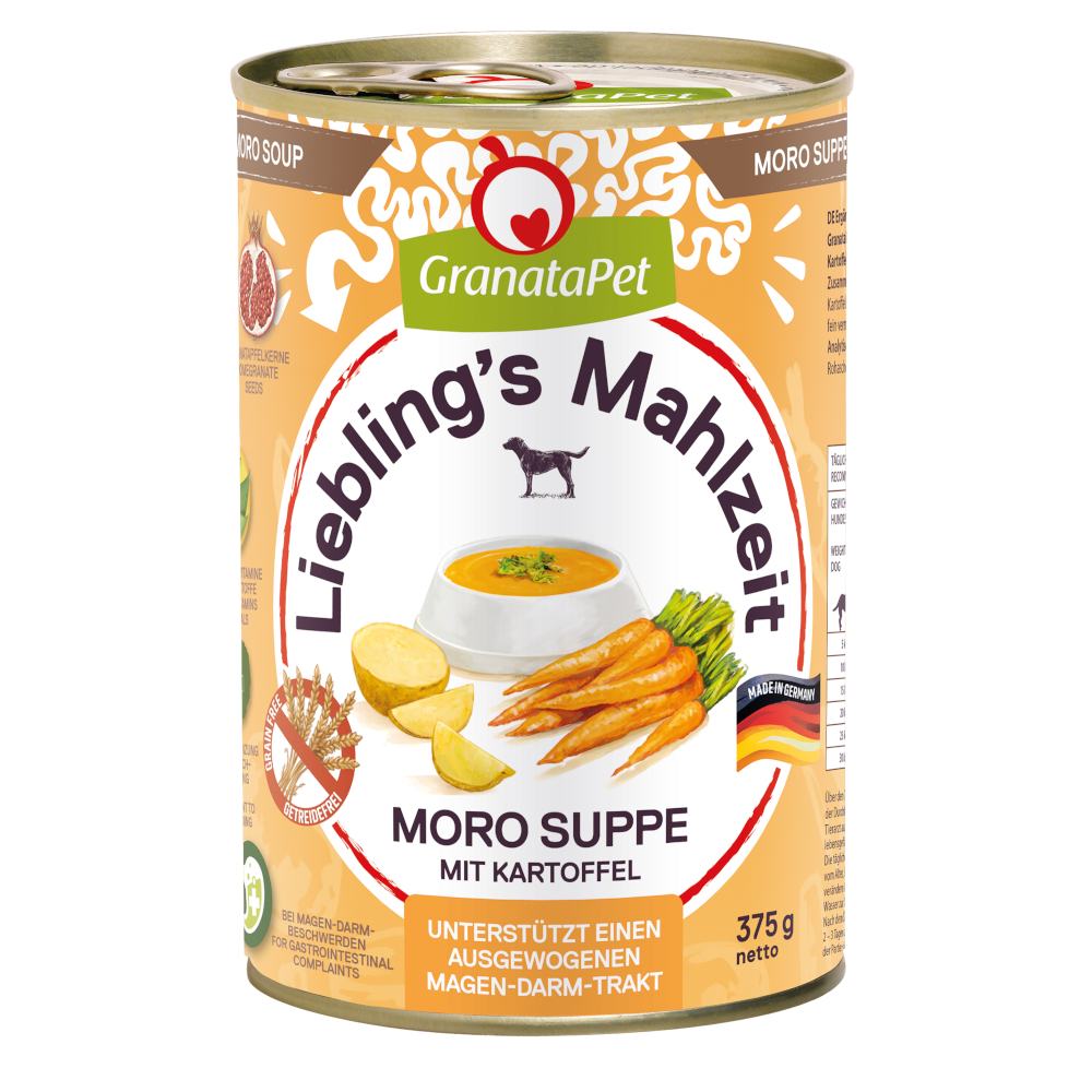 6x375g GranataPet Liebeling’s Maaltijd Moro Soep met Aardappel nat hondenvoer