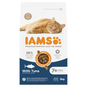 Dubbelpak: 2x3kg IAMS Advanced Nutrition Senior droogvoer voor katten 7+ met tonijn