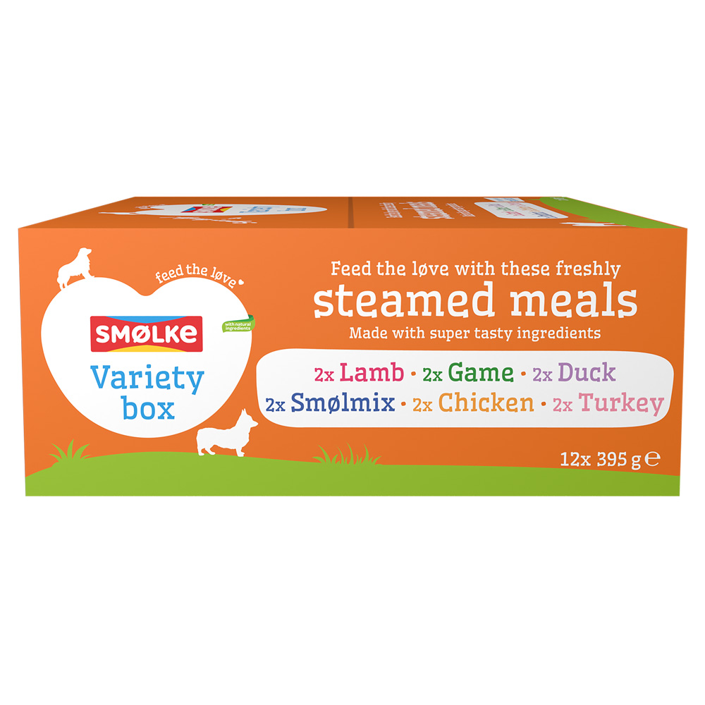 Smølke Steamed Meals 12 x 395 g –Mix (6 Soorten)