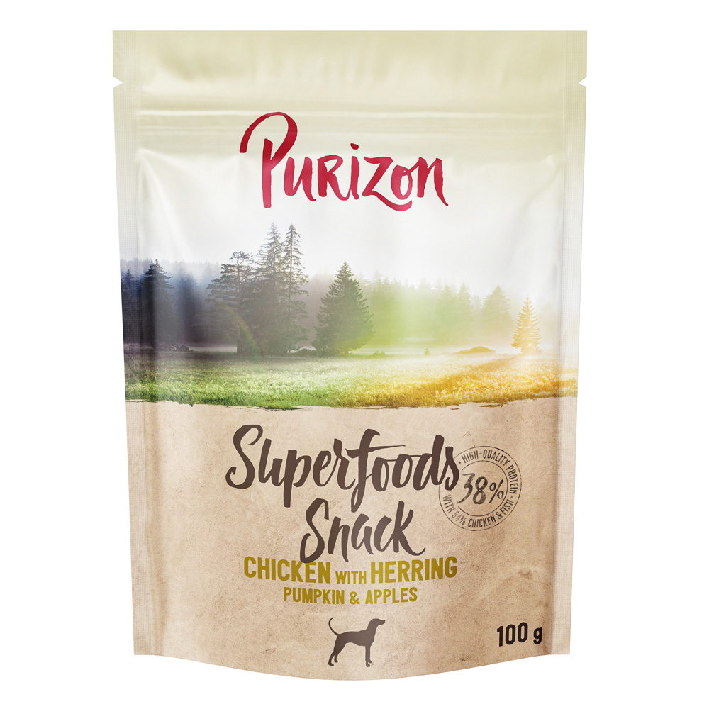 100g Purizon Superfoods Kip met haring, pompoen en appel hondensnacks