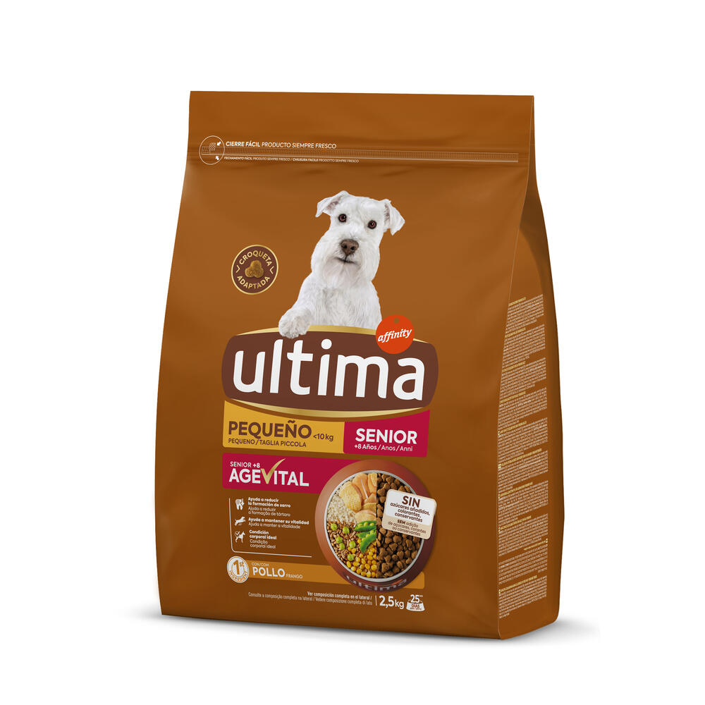 Ultima Hond Mini Senior Kip – Dubbelpak: 2 x 2,5 kg