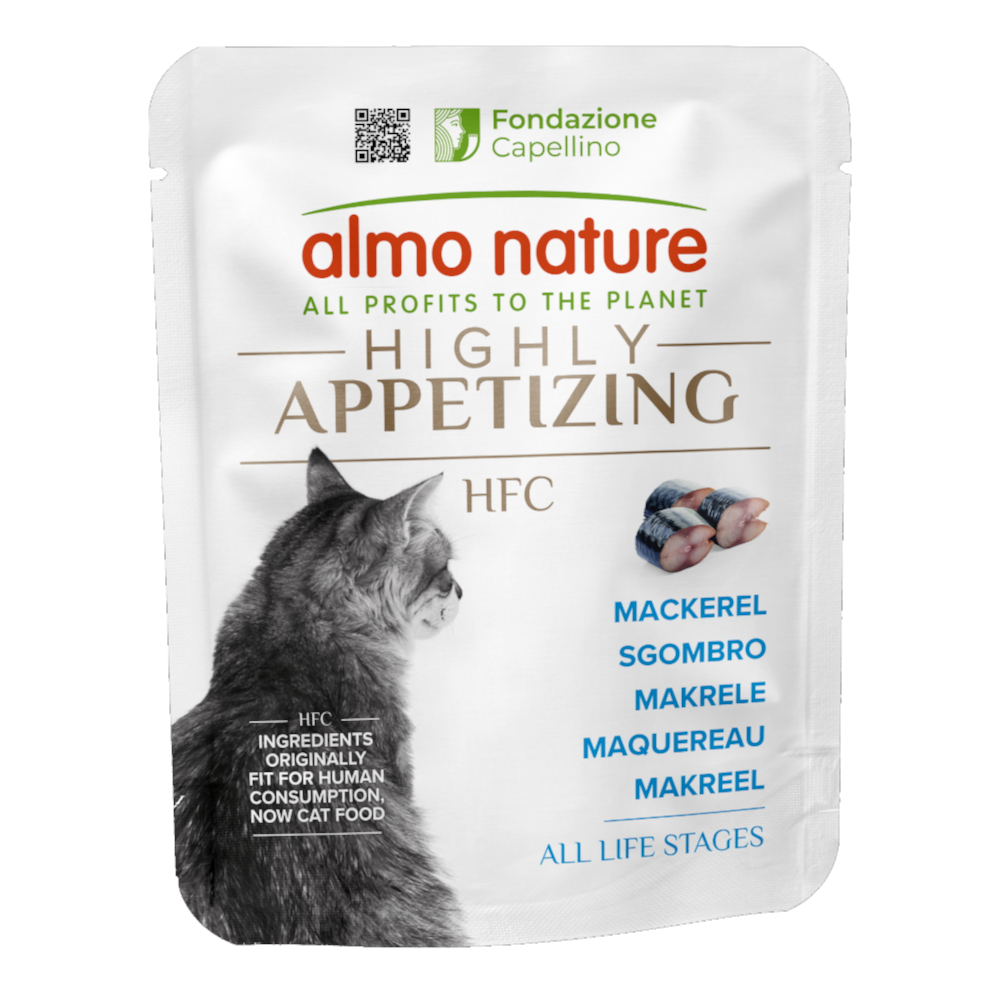 6x50g Almo Nature HFC Zeer Smakelijk Makreel natvoer voor katten