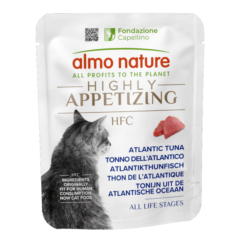 6x50g Almo Nature HFC Zeer Smakelijk Atlantische Tonijn natvoer voor katten