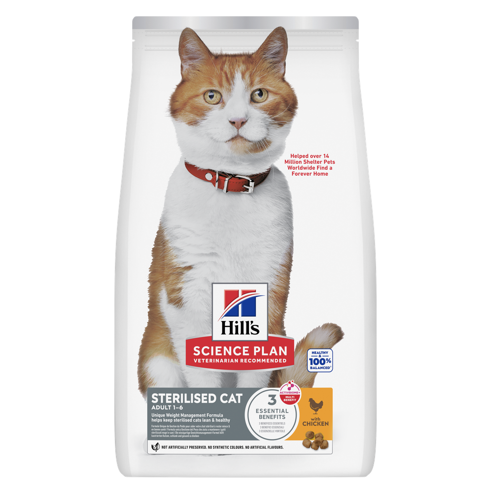 2x15kg Adult Sterilised Cat met Kip Hill’s Science Plan Kattenvoer