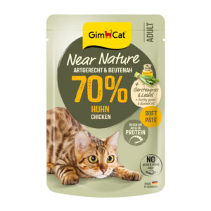 16x85g GimCat Dichtbij de Natuur kip natvoer voor katten