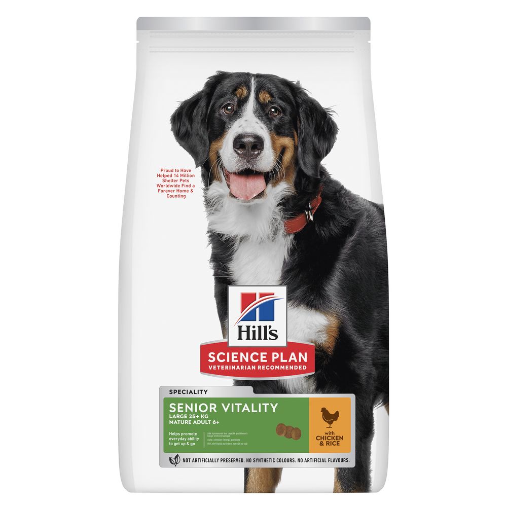 2x14kg Senior Adult 7+ Youthful Vitality Large Breed met Kip Hill’s Science Plan Hondenvoer