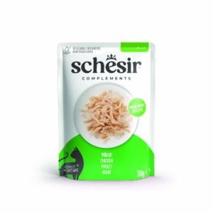 Voordeelpakket: 24x70g Schesir Complementen in gelei kip natvoer voor katten