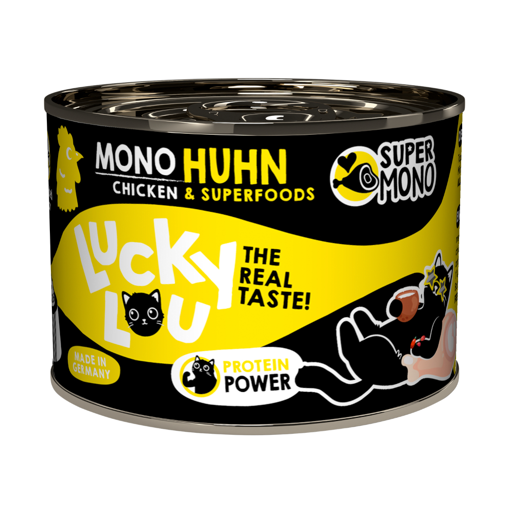 Lucky Lou SuperMono² voordeelverpakking 6 x 200 g – Kip