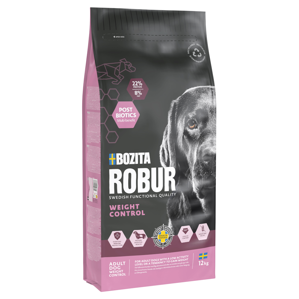 Dubbelpak: 2x12kg Bozita Robur Adult Light Kip droogvoer voor honden
