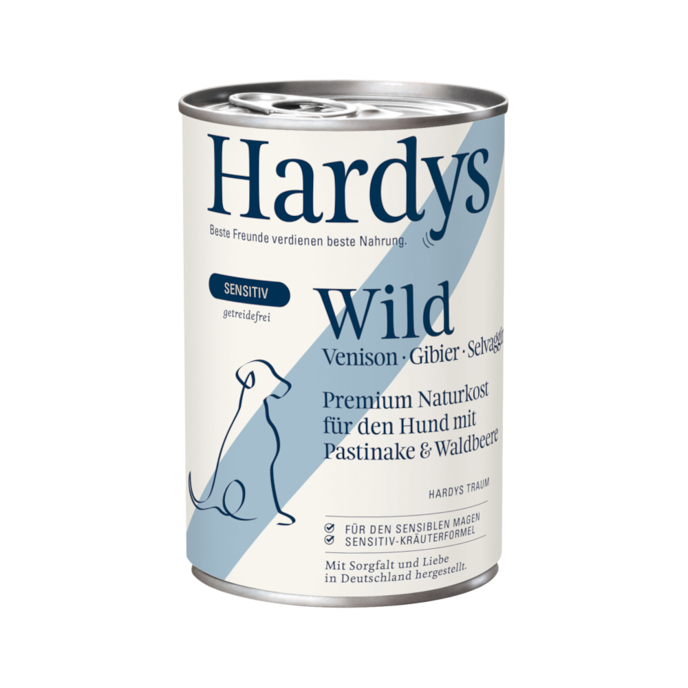 6x400g Hardys Senistive Wild natvoer voor honden