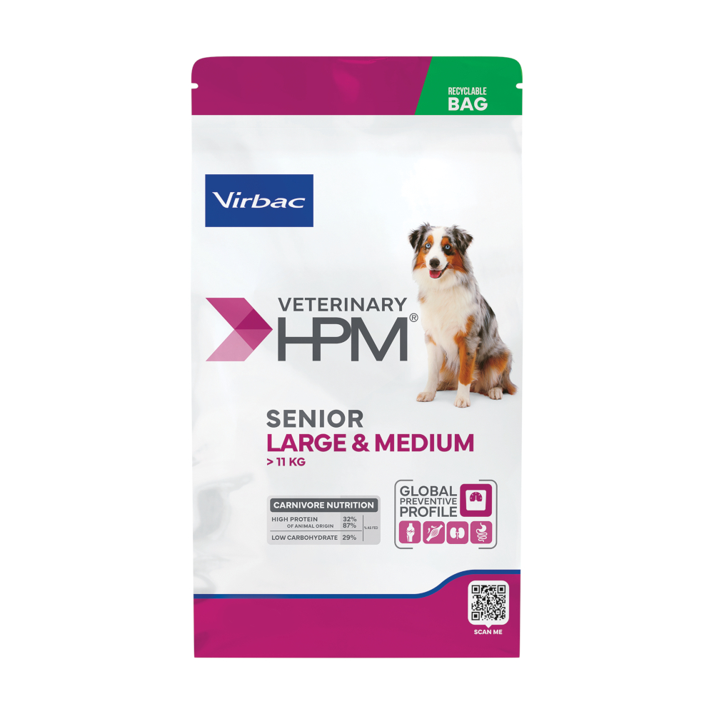 Virbac Veterinary HPM Senior Hond Groot & Medium – 12 kg